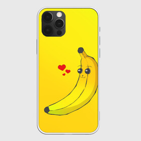 Чехол для iPhone 12 Pro с принтом Just Banana (Yellow) в Петрозаводске, силикон | область печати: задняя сторона чехла, без боковых панелей | Тематика изображения на принте: banana | банан | желтый | оранжевый | фрукты