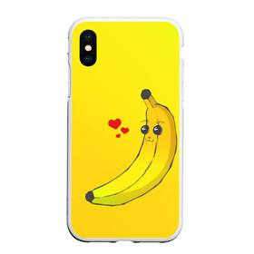 Чехол для iPhone XS Max матовый с принтом Just Banana (Yellow) в Петрозаводске, Силикон | Область печати: задняя сторона чехла, без боковых панелей | banana | банан | желтый | оранжевый | фрукты