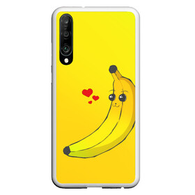 Чехол для Honor P30 с принтом Just Banana (Yellow) в Петрозаводске, Силикон | Область печати: задняя сторона чехла, без боковых панелей | Тематика изображения на принте: banana | банан | желтый | оранжевый | фрукты