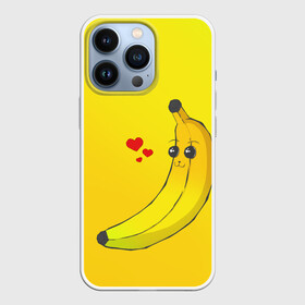 Чехол для iPhone 13 Pro с принтом Just Banana (Yellow) в Петрозаводске,  |  | Тематика изображения на принте: banana | банан | желтый | оранжевый | фрукты