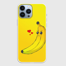 Чехол для iPhone 13 Pro Max с принтом Just Banana (Yellow) в Петрозаводске,  |  | Тематика изображения на принте: banana | банан | желтый | оранжевый | фрукты