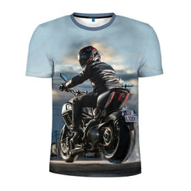 Мужская футболка 3D спортивная с принтом Ducati в Петрозаводске, 100% полиэстер с улучшенными характеристиками | приталенный силуэт, круглая горловина, широкие плечи, сужается к линии бедра | Тематика изображения на принте: bike | ducati | harley | honda | moto | suzuki | yamaha | байк | мотоцикл | спорт