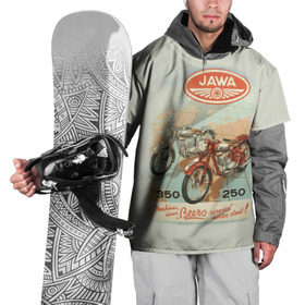Накидка на куртку 3D с принтом JAWA в Петрозаводске, 100% полиэстер |  | bike | jawa | moto | sport | байк | мото | спорт | ява