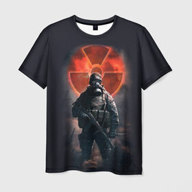 Мужская футболка 3D с принтом Stalker в Петрозаводске, 100% полиэфир | прямой крой, круглый вырез горловины, длина до линии бедер | stalker | сталкер