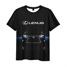 Мужская футболка 3D с принтом Lexus в Петрозаводске, 100% полиэфир | прямой крой, круглый вырез горловины, длина до линии бедер | auto | lexus | sport | toyota | автомобиль | внедорожник | машина | спорт