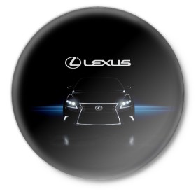 Значок с принтом Lexus в Петрозаводске,  металл | круглая форма, металлическая застежка в виде булавки | auto | lexus | sport | toyota | автомобиль | внедорожник | машина | спорт