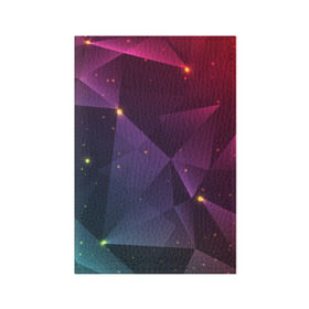 Обложка для паспорта матовая кожа с принтом Colorful triangles в Петрозаводске, натуральная матовая кожа | размер 19,3 х 13,7 см; прозрачные пластиковые крепления | polygonal | абстракция | текстура