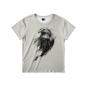 Детская футболка 3D с принтом Орел в Петрозаводске, 100% гипоаллергенный полиэфир | прямой крой, круглый вырез горловины, длина до линии бедер, чуть спущенное плечо, ткань немного тянется | eagle | орел | природа | птица | сокол | хищник