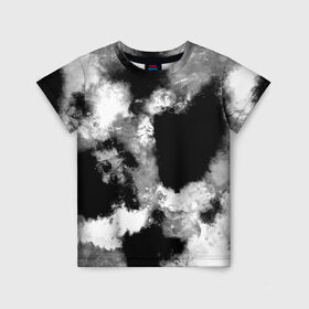 Детская футболка 3D с принтом Black and White color в Петрозаводске, 100% гипоаллергенный полиэфир | прямой крой, круглый вырез горловины, длина до линии бедер, чуть спущенное плечо, ткань немного тянется | 