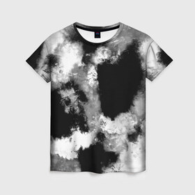 Женская футболка 3D с принтом Black and White color в Петрозаводске, 100% полиэфир ( синтетическое хлопкоподобное полотно) | прямой крой, круглый вырез горловины, длина до линии бедер | 