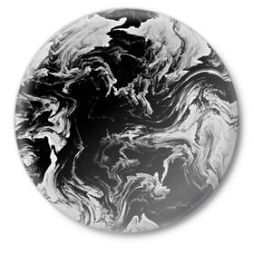 Значок с принтом vortex gray в Петрозаводске,  металл | круглая форма, металлическая застежка в виде булавки | abstraction | color | spray | tie dye | абстракция | акварель | живопись | искусство | краски | текстуры