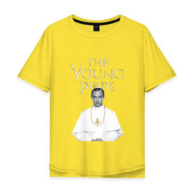 Мужская футболка хлопок Oversize с принтом Молодой Папа | The Young Pope в Петрозаводске, 100% хлопок | свободный крой, круглый ворот, “спинка” длиннее передней части | the young pope | джуд лоу | молодой папа