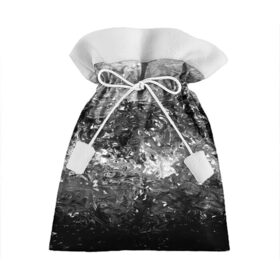 Подарочный 3D мешок с принтом Чёрно белый цвет в Петрозаводске, 100% полиэстер | Размер: 29*39 см | Тематика изображения на принте: abstraction | color | spray | tie dye | абстракция | акварель | живопись | искусство | краски | текстуры