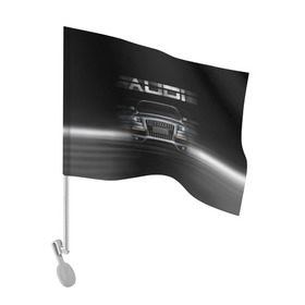 Флаг для автомобиля с принтом Audi Q7 скорость в Петрозаводске, 100% полиэстер | Размер: 30*21 см | audi | авто | автомобиль | ауди | кольца | красивая | кроссовер | крутая | марка | машина | надпись | немецкая иномарка | прикольная | тачка | черная | эмблема