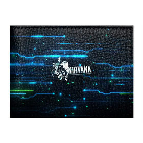 Обложка для студенческого билета с принтом Схема Nirvana (Курт Кобейн) в Петрозаводске, натуральная кожа | Размер: 11*8 см; Печать на всей внешней стороне | kurt cobain | микросхема | нирвана | плата