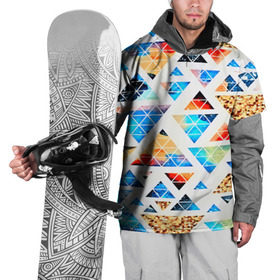 Накидка на куртку 3D с принтом Космические треугольники в Петрозаводске, 100% полиэстер |  | Тематика изображения на принте: звёзды | космос | краска | треугольники