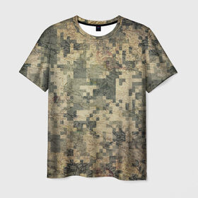 Мужская футболка 3D с принтом Khaki 2 в Петрозаводске, 100% полиэфир | прямой крой, круглый вырез горловины, длина до линии бедер | армейская | военная | камуфляж | хаки