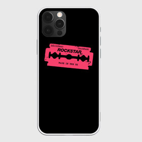Чехол для iPhone 12 Pro Max с принтом Rockstar Razor в Петрозаводске, Силикон |  | Тематика изображения на принте: auto | dead | grand | red | redemption | theft | бритва | гта | лезвие | рокстар