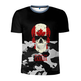 Мужская футболка 3D спортивная с принтом Made in Canada в Петрозаводске, 100% полиэстер с улучшенными характеристиками | приталенный силуэт, круглая горловина, широкие плечи, сужается к линии бедра | Тематика изображения на принте: camouflage | made in canada | skull | абстракция | города | камуфляж | канада | нация | страны | текстуры | череп