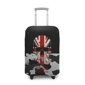 Чехол для чемодана 3D с принтом Made in United Kingdom в Петрозаводске, 86% полиэфир, 14% спандекс | двустороннее нанесение принта, прорези для ручек и колес | 