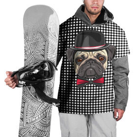 Накидка на куртку 3D с принтом Mr. Pug в Петрозаводске, 100% полиэстер |  | animal | dog | pet | pug | puppy | арт | горошек | джентльмен | животные | кружочки | мопс | мопсик | пес | собаки | текстура | французский бульдог