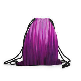 Рюкзак-мешок 3D с принтом фиолетово-черные краски в Петрозаводске, 100% полиэстер | плотность ткани — 200 г/м2, размер — 35 х 45 см; лямки — толстые шнурки, застежка на шнуровке, без карманов и подкладки | color | violet | акварель | краски | полосы | фиолетовый | цвет | черный | ярко