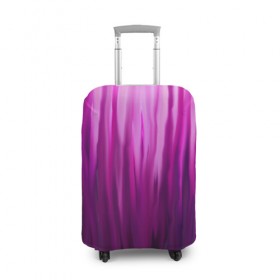 Чехол для чемодана 3D с принтом фиолетово-черные краски в Петрозаводске, 86% полиэфир, 14% спандекс | двустороннее нанесение принта, прорези для ручек и колес | color | violet | акварель | краски | полосы | фиолетовый | цвет | черный | ярко