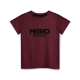 Детская футболка хлопок с принтом Metro: Exodus в Петрозаводске, 100% хлопок | круглый вырез горловины, полуприлегающий силуэт, длина до линии бедер | metro | metro exodus | метро