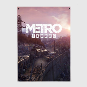 Постер с принтом METRO в Петрозаводске, 100% бумага
 | бумага, плотность 150 мг. Матовая, но за счет высокого коэффициента гладкости имеет небольшой блеск и дает на свету блики, но в отличии от глянцевой бумаги не покрыта лаком | metro | metro exodus | метро