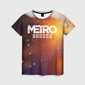 Женская футболка 3D с принтом МЕТРО в Петрозаводске, 100% полиэфир ( синтетическое хлопкоподобное полотно) | прямой крой, круглый вырез горловины, длина до линии бедер | metro | metro exodus | метро