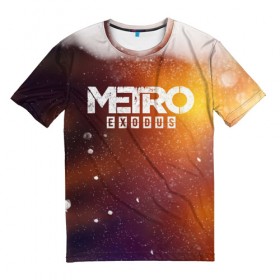 Мужская футболка 3D с принтом МЕТРО в Петрозаводске, 100% полиэфир | прямой крой, круглый вырез горловины, длина до линии бедер | metro | metro exodus | метро