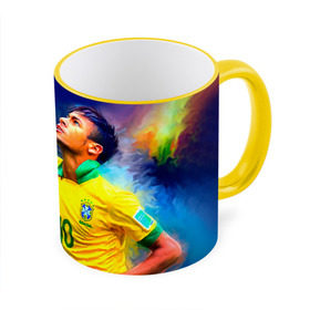 Кружка 3D с принтом Neymar в Петрозаводске, керамика | ёмкость 330 мл | Тематика изображения на принте: neymar | неймар | сборная бразилии