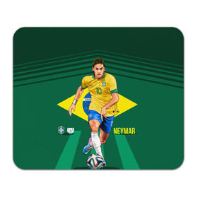 Коврик прямоугольный с принтом Neymar в Петрозаводске, натуральный каучук | размер 230 х 185 мм; запечатка лицевой стороны | neymar | неймар | сборная бразилии
