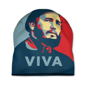 Шапка 3D с принтом Фидель Кастро в Петрозаводске, 100% полиэстер | универсальный размер, печать по всей поверхности изделия | Тематика изображения на принте: cuba | fidel | диктатор | коммунизм | куба | президент | фидель
