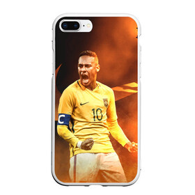 Чехол для iPhone 7Plus/8 Plus матовый с принтом Neymar в Петрозаводске, Силикон | Область печати: задняя сторона чехла, без боковых панелей | Тематика изображения на принте: neymar | неймар | сборная бразилии