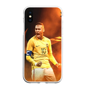 Чехол для iPhone XS Max матовый с принтом Neymar в Петрозаводске, Силикон | Область печати: задняя сторона чехла, без боковых панелей | neymar | неймар | сборная бразилии