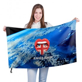 Флаг 3D с принтом England в Петрозаводске, 100% полиэстер | плотность ткани — 95 г/м2, размер — 67 х 109 см. Принт наносится с одной стороны | 
