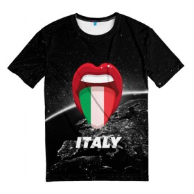 Мужская футболка 3D с принтом Italy в Петрозаводске, 100% полиэфир | прямой крой, круглый вырез горловины, длина до линии бедер | earth | italy | италия | страны