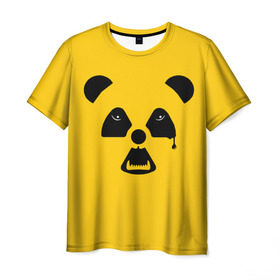 Мужская футболка 3D с принтом Радиоактивная природа в Петрозаводске, 100% полиэфир | прямой крой, круглый вырез горловины, длина до линии бедер | panda | wwf | глаза | панда | радиация | экология