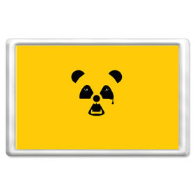Магнит 45*70 с принтом Радиоактивная природа в Петрозаводске, Пластик | Размер: 78*52 мм; Размер печати: 70*45 | panda | wwf | глаза | панда | радиация | экология