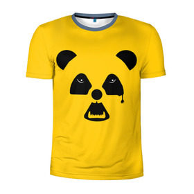 Мужская футболка 3D спортивная с принтом Радиоактивная природа в Петрозаводске, 100% полиэстер с улучшенными характеристиками | приталенный силуэт, круглая горловина, широкие плечи, сужается к линии бедра | panda | wwf | глаза | панда | радиация | экология