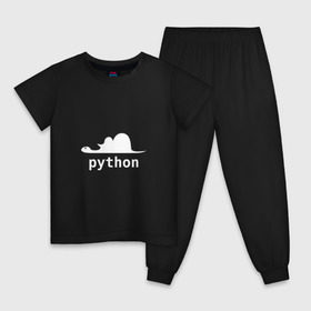 Детская пижама хлопок с принтом Питон - язык программирования в Петрозаводске, 100% хлопок |  брюки и футболка прямого кроя, без карманов, на брюках мягкая резинка на поясе и по низу штанин
 | Тематика изображения на принте: php | python | питон | программирование | слон