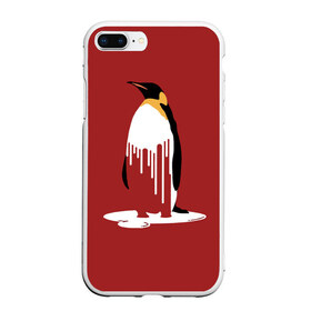 Чехол для iPhone 7Plus/8 Plus матовый с принтом Глобальное Потепление 2 в Петрозаводске, Силикон | Область печати: задняя сторона чехла, без боковых панелей | животные | климат | пингвины | экология