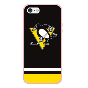 Чехол для iPhone 5/5S матовый с принтом Pittsburgh Penguins 2017 в Петрозаводске, Силикон | Область печати: задняя сторона чехла, без боковых панелей | nhl | pittsburgh penguins | спорт | хоккей