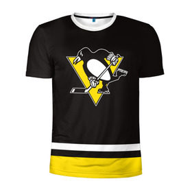 Мужская футболка 3D спортивная с принтом Pittsburgh Penguins 2017 в Петрозаводске, 100% полиэстер с улучшенными характеристиками | приталенный силуэт, круглая горловина, широкие плечи, сужается к линии бедра | Тематика изображения на принте: nhl | pittsburgh penguins | спорт | хоккей