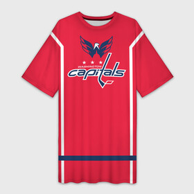 Платье-футболка 3D с принтом Washington Capitals 2017 в Петрозаводске,  |  | nhl | washington capitals | спорт | хоккей