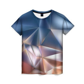 Женская футболка 3D с принтом Abstract в Петрозаводске, 100% полиэфир ( синтетическое хлопкоподобное полотно) | прямой крой, круглый вырез горловины, длина до линии бедер | абстракция | текстура