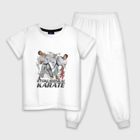 Детская пижама хлопок с принтом карате в Петрозаводске, 100% хлопок |  брюки и футболка прямого кроя, без карманов, на брюках мягкая резинка на поясе и по низу штанин
 | karate | борьба | каратэ