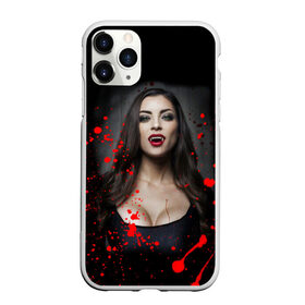 Чехол для iPhone 11 Pro Max матовый с принтом Вампирша в Петрозаводске, Силикон |  | вампир | ведьма | девушка | кровь | праздник | хэллоуин
