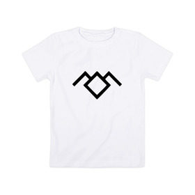 Детская футболка хлопок с принтом Твин Пикс лого в Петрозаводске, 100% хлопок | круглый вырез горловины, полуприлегающий силуэт, длина до линии бедер | twin peaks | агент купер | совы не то чем кажутся | черный вигвам